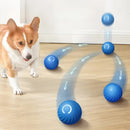 Orange Interactive Gravity Bouncing Dog Toy Ball(67MM) - Smart Automatic Teasing Pet Toy, Durable TPR with Yellow Sea Urchin Cover