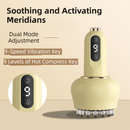 2-in-1 Portable Electric Gua Sha Meridian Massager Tool - 9-Gear Vibration & Soothing Heat Therapy with Red Light Heat and Magnetic Wave