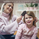 2-in-1 Black-Purple Negative Ion Hot Air Styler Brush - 7-Level Temp & 3-Gear Speed, Fast Drying Blow Dryer & Volumizing Straight/Curling Comb