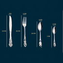 4Set / 16PCS Gold Royal Court Cutlery Set - Vintage Hollow Engraved 410 Stainless Steel Dinnerware with Gift Box