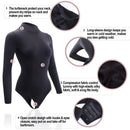 Size M Black Women's Sexy T-Back Bodysuit Thong Leotard - Milk Silk Round Neck Slim Fit Jumpsuit Base Layer