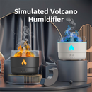 167 White Simulation Volcano Diffuser & Humidifier - Smart Timer Ultrasonic Mister with Volcano Lava Crack Shell and Colorful Light