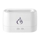 White 3D Simulation Flame Aroma Diffuser & Humidifier - Ultrasonic Desktop Mister with 7-Color LED Light and Automatic Scent Spray (200ML)