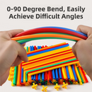 Soft Straw & Pipe Connector Building Blocks Toy - 200 Pcs Interlocking Construction Set, Educational Puzzle Toy for Kindergarten