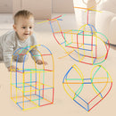 Soft Straw & Pipe Connector Building Blocks Toy - 400 Pcs Interlocking Construction Set, Educational Puzzle Toy for Kindergarten