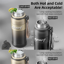 Black 680ml Large Capacity Sports Insulated Tumbler - 316 Stainless Steel Straw Water Bottle, Dual-Use Lid for Travel & Outdoors