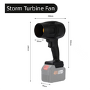 Black Ultra-High Power Cordless Turbine Air Blower With Lithium Battery & Australian Plug Kit - 30,000 RPM High Velocity and Lightweight Operation for Leaf Blowing, Snow Removal & Multi-Use