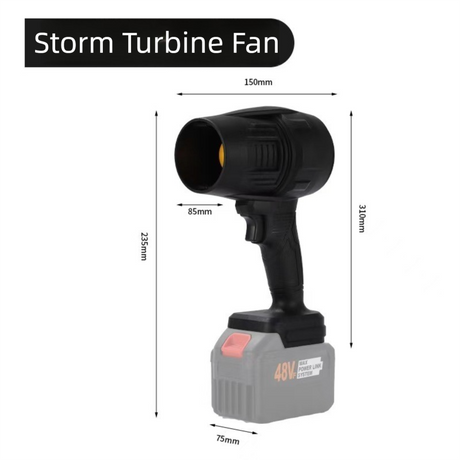 Blue Ultra-High Power Cordless Turbine Air Blower With Lithium Battery & Australian Plug Kit - 30,000 RPM High Velocity and Lightweight Operation for Leaf Blowing, Snow Removal & Multi-Use