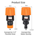 2-Pack Orange Universal Nipple Connector for Mixer Taps up to 3.3CM  -  Plastic Leak-Proof Hose Fitting, Kitchen & Garden Tap Adapter