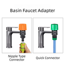 2-Pack Orange Universal Quick Connector for Taps Up To 3.3CM WIth Leak-Proof Design - Kitchen & Bathroom Mixer Tap to Garden Hose Adapter