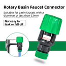 2-Pack Orange Universal Quick Connector for Taps Up To 3.3CM WIth Leak-Proof Design - Kitchen & Bathroom Mixer Tap to Garden Hose Adapter