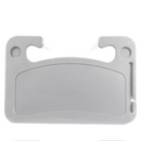 Grey Multi-Functional Car Steering Wheel Tray - Portable Auto Desk for Eating, Laptop, and Drink Holder (42x28CM)