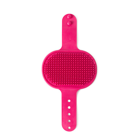3-Pack Pink Multi-Functional Adjustable Silicone TPR Pet Grooming Massage Brush - for De-Shedding, and Furniture Scratching