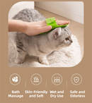 3-Pack Pink Multi-Functional Adjustable Silicone TPR Pet Grooming Massage Brush - for De-Shedding, and Furniture Scratching