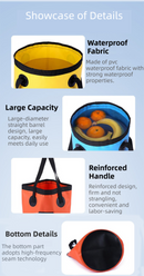 20L Blue Outdoor PVC Folding Water Bucket - Portable Fishing Barrel, Camping Water Storage, Car Washing Bag