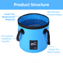 20L Orange Outdoor PVC Folding Water Bucket - Portable Fishing Barrel, Camping Water Storage, Car Washing Bag