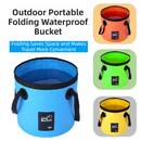 20L Yellow Outdoor PVC Folding Water Bucket - Portable Fishing Barrel, Camping Water Storage, Car Washing Bag