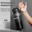 2-Pack Gradient Black 670ml Large Capacity Sports Insulated Tumbler - 316 Stainless Steel Straw Water Bottle, Dual-Use Lid for Travel & Outdoors