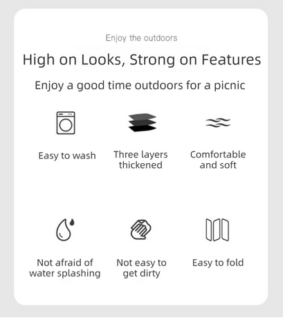 Green Leaf Pattern Foldable Waterproof & Moisture-Proof Picnic Blanket 150x100CM - 600D Three-Layer Composite Oxford Extra Large Mat for Beach & Camping