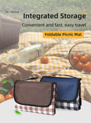Green Circle Foldable Waterproof & Moisture-Proof Picnic Blanket 150x100CM - 600D Three-Layer Composite Oxford Extra Large Mat for Beach & Camping