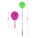 2-Pack Orange Telescopic Electrostatic Duster with 360° Hollow Ring Design - Fan Blade Cleaner, High Reach Dust Removal, Multi-Purpose