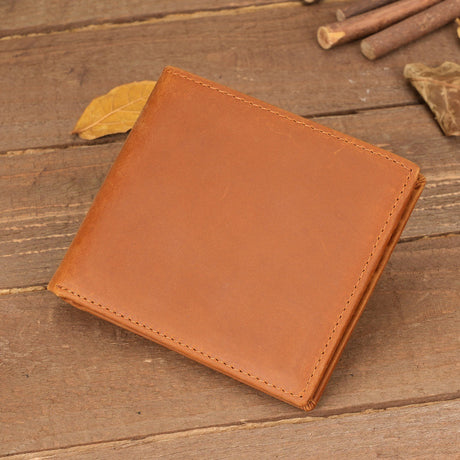 Style 1 To My Son Embossed Genuine Cowhide Leather Men's Wallet (Gift Giver: Love Mom) - Anti-Theft RFID Blocking - Personalized Dad & Mom Gift