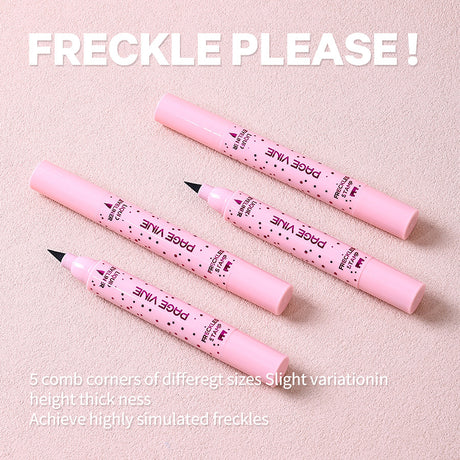 2-Pack #02 Medium 2-in-1 Double-Headed Freckle Pen & Eyeliner - Natural & Long-Lasting, Easy Coloring for Sun-Kissed Look