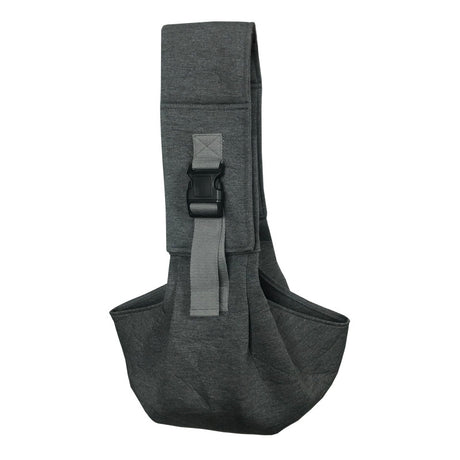 Dark Grey Adjustable Pet Carrier Sling Bag - Comfortable Wide Shoulder Strap Crossbody Tote for Cats and Small Dogs (Up to 13 lbs)