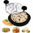 Red Chicken Shredder Machine with Transparent Lid & Brush - Manual Meat Chopper and Pulverizer for Cooked Chicken and Pet Food
