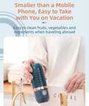 Blue Wireless Capsule Fruit and Vegetable Purifier(16x5.4CM) - Portable Food Disinfection & Sterilization Cleaner, 99.9% Bacteria Removal
