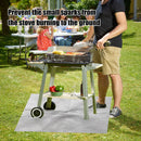 80x60 CM Outdoor Fire Pit Mat and Grill Pad - Up to 500°C Resistant Square Deck Protector for Barbecues, Fire Pits & Smokers