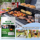 80x100 CM Outdoor Fire Pit Mat and Grill Pad - Up to 500°C Resistant Square Deck Protector for Barbecues, Fire Pits & Smokers