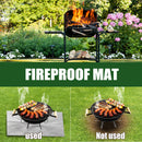 150x100 CM Outdoor Fire Pit Mat and Grill Pad - Up to 500°C Resistant Square Deck Protector for Barbecues, Fire Pits & Smokers