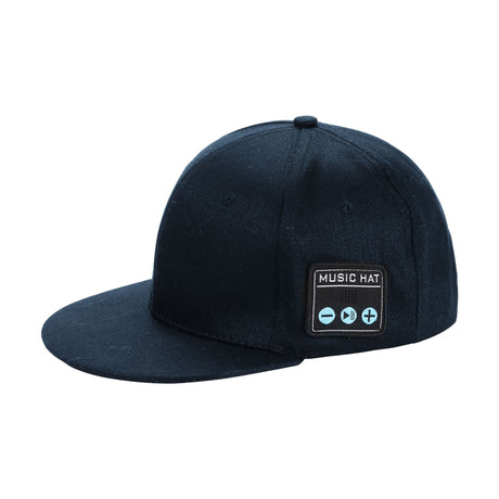 Navy Blue Bluetooth 5.4 Music Adjustable Sun Hat - Wireless Audio Speaker Cotton Cap for Sports, Golf, and Outdoor Activities