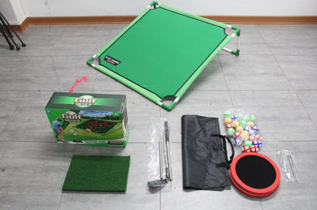Indoor/Outdoor Golf Hitting Target Game Mat with Stand & Storage Bag - Family Fun Interactive Sports Toy and Practice Aid