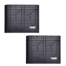 2-Pack Black Men's Ultra-Thin PU Leather Wallet - Compact & Stylish Bi-fold Purse with Multiple Card Slots