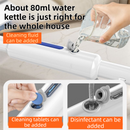 3-in-1 Spray Window Squeegee with 30cm Clean-Panel & 115cm Extension Pole - Multi-functional Spray, Scrub & Squeegee Tool with 3 Microfiber Cloths
