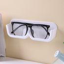 3-Pack Wall-Mounted Glasses Organizer - PET Bedside Bathroom Eyewear Storage Shelf, Anti-Pressure & Space-Saving(White)