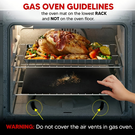 3-Pack 33x40cm Reusable Drip Guard for Ovens, Grills & Microwaves - High-Temperature Resistant Fiberglass Baking Sheet, Heavy Duty & Easy Clean