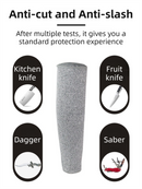 One-Pair 5 Level Cut-Resistant Arm Protection Sleeves(30CM) - Anti-Slash & Anti-Puncture Heavy Duty Safety Guard for Butchering & Construction