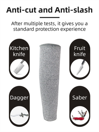 One-Pair 5 Level Cut-Resistant Arm Protection Sleeves(30CM) - Anti-Slash & Anti-Puncture Heavy Duty Safety Guard for Butchering & Construction