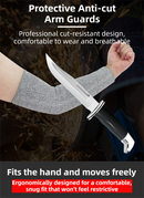 One-Pair 5 Level Cut-Resistant Arm Protection Sleeves(55CM) - Anti-Slash & Anti-Puncture Heavy Duty Safety Guard for Butchering & Construction