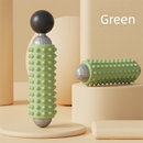 Green Portable Electric Yoga Massage Roller - Handheld Fitness Recovery Tool, Deep Tissue Muscle Relaxer & Fascia Release Stick