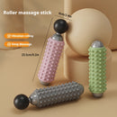 Grey Portable Electric Yoga Massage Roller - Handheld Fitness Recovery Tool, Deep Tissue Muscle Relaxer & Fascia Release Stick
