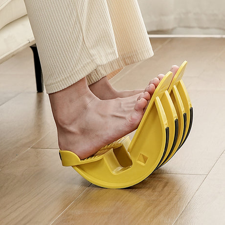 1-Pair Yellow Reinforced Calf Stretcher Slant Board - Professional Non-Slip Achilles Tendon & Hamstring Stretcher for Physical Therapy, Yoga & Fitness