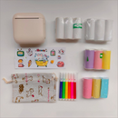 White X6 Mini Portable Bluetooth Instant Photo & Note Printer for Students - Deluxe 20-Piece Gift Set with 12 Paper Rolls, Color Pens & Storage Bag