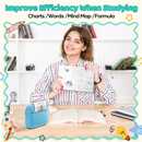 White X6 Mini Portable Bluetooth Instant Photo & Note Printer for Students - Deluxe 20-Piece Gift Set with 12 Paper Rolls, Color Pens & Storage Bag