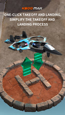 Camouflage Blue 2.4G Remote Control Stunt Fighter Drone  - Manual Toss Launch, One-Key Operation for 360° Flip & Circular Flight, 3-Speed Adjustable Stable Quadcopter with Night Lights