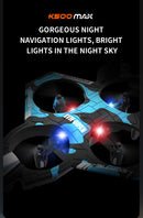 Camouflage Green 2.4G Remote Control Stunt Fighter Drone  - Manual Toss Launch, One-Key Operation for 360° Flip & Circular Flight, 3-Speed Adjustable Stable Quadcopter with Night Lights