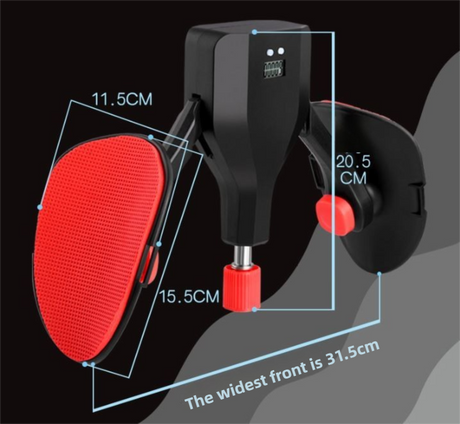 Black 50KG High-Resistance Kegel Trainer With Smart Counter & Leg Straps - Muscle & Thigh Slimming Equipment with Jump Rope & 2 Handles Attachment